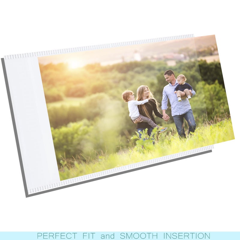 Mositear 10 Pack 4"x6" Premium Super Slim Magnetic Picture Pockets Frames Holds 4 x 6 inches Photo for Refrigerator Frameless Design - Image 4